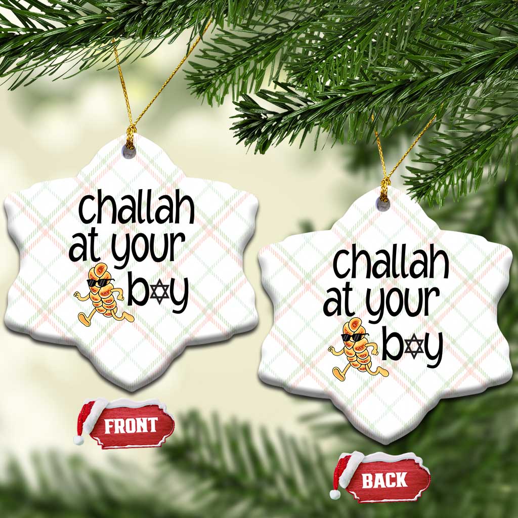 Festival Of Lights Gift Ceramic Ornament Hanukkah Challah At Ya Boy TS12 Print Your Wear