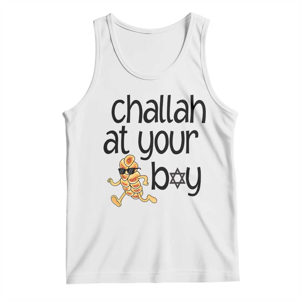 Festival Of Lights Gift Tank Top Hanukkah Challah At Ya Boy TS12 White Print Your Wear