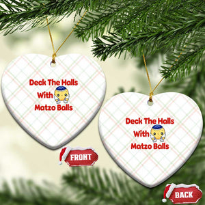 Deck The Halls With Matzo Balls Ceramic Ornament Religious Jewish Holiday Gift TS12 Print Your Wear