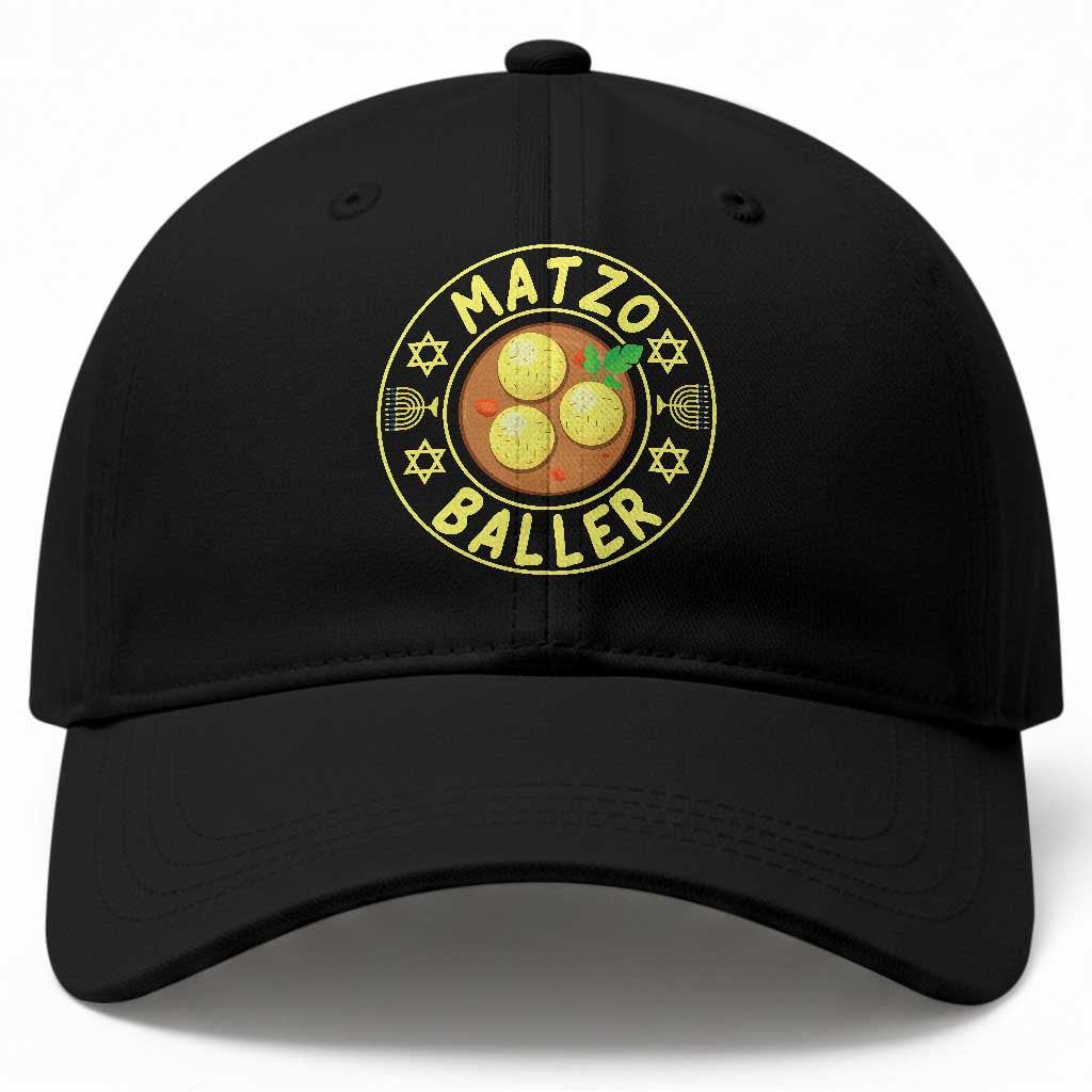 Funny Hanukkah Food Lover Gift Baseball Cap Matzo Baller TS12 Print Your Wear
