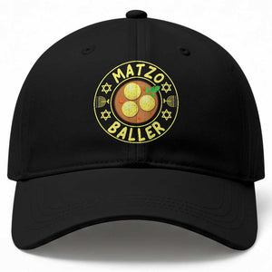 Funny Hanukkah Food Lover Gift Baseball Cap Matzo Baller TS12 Print Your Wear