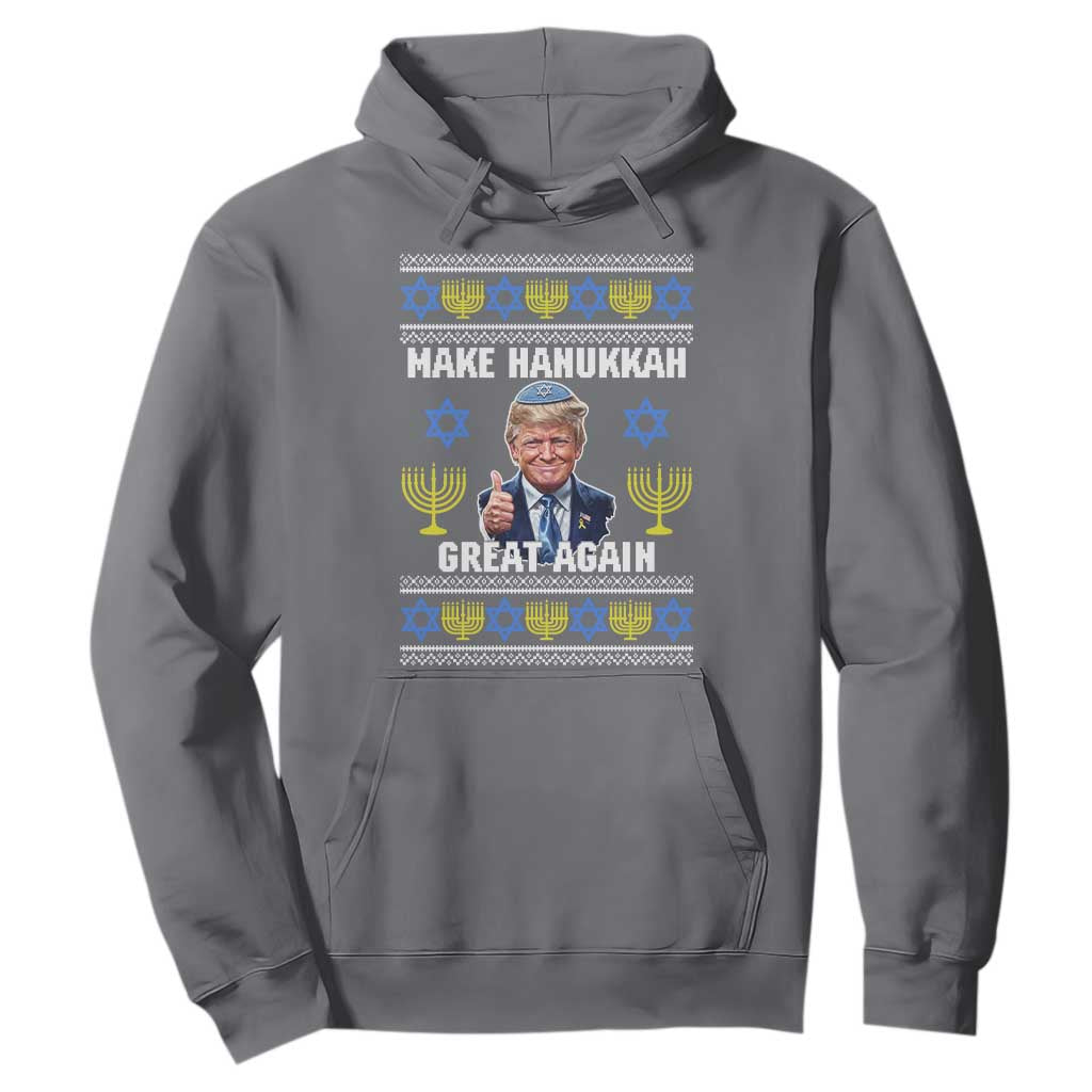Make Hanukkah Great Again Hoodie Funny Ugly Jewish Holiday Gift TS12 Charcoal Print Your Wear
