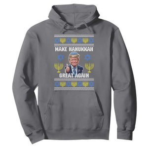 Make Hanukkah Great Again Hoodie Funny Ugly Jewish Holiday Gift TS12 Charcoal Print Your Wear