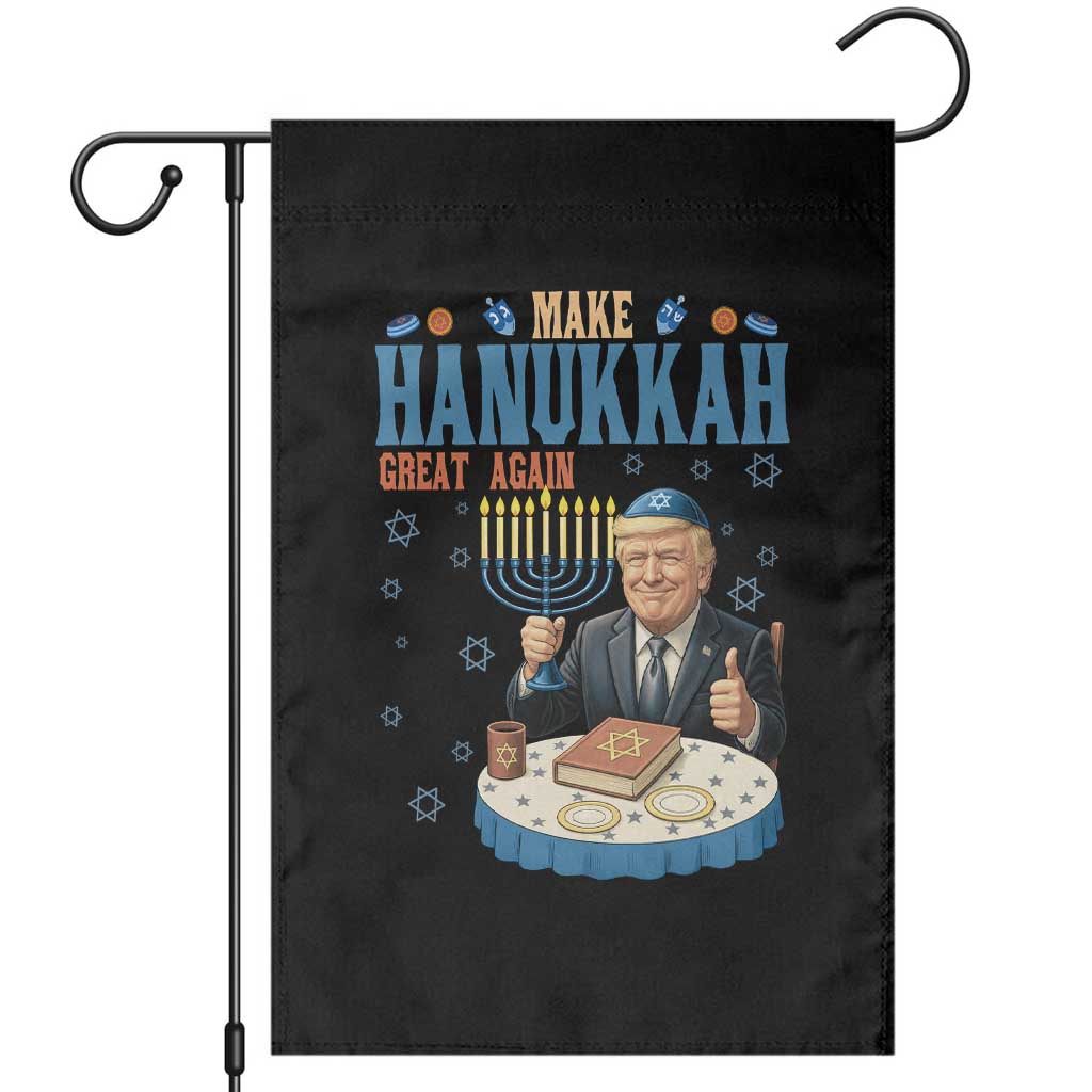 Funny Jewish Holiday Garden Flag Make Hanukkah Great Again Ugly Gift TS12 Black Print Your Wear