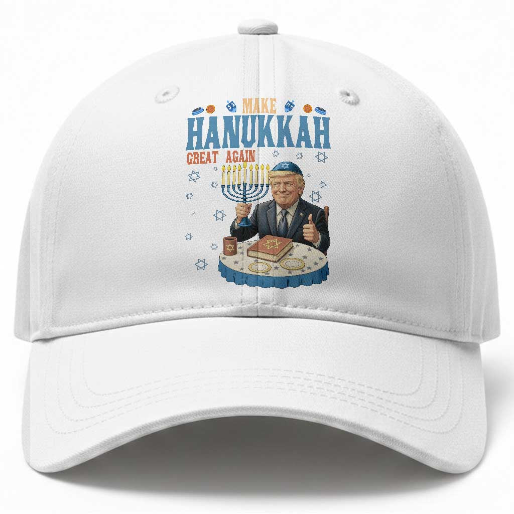 Funny Jewish Holiday Baseball Cap Make Hanukkah Great Again Ugly Gift TS12 Print Your Wear
