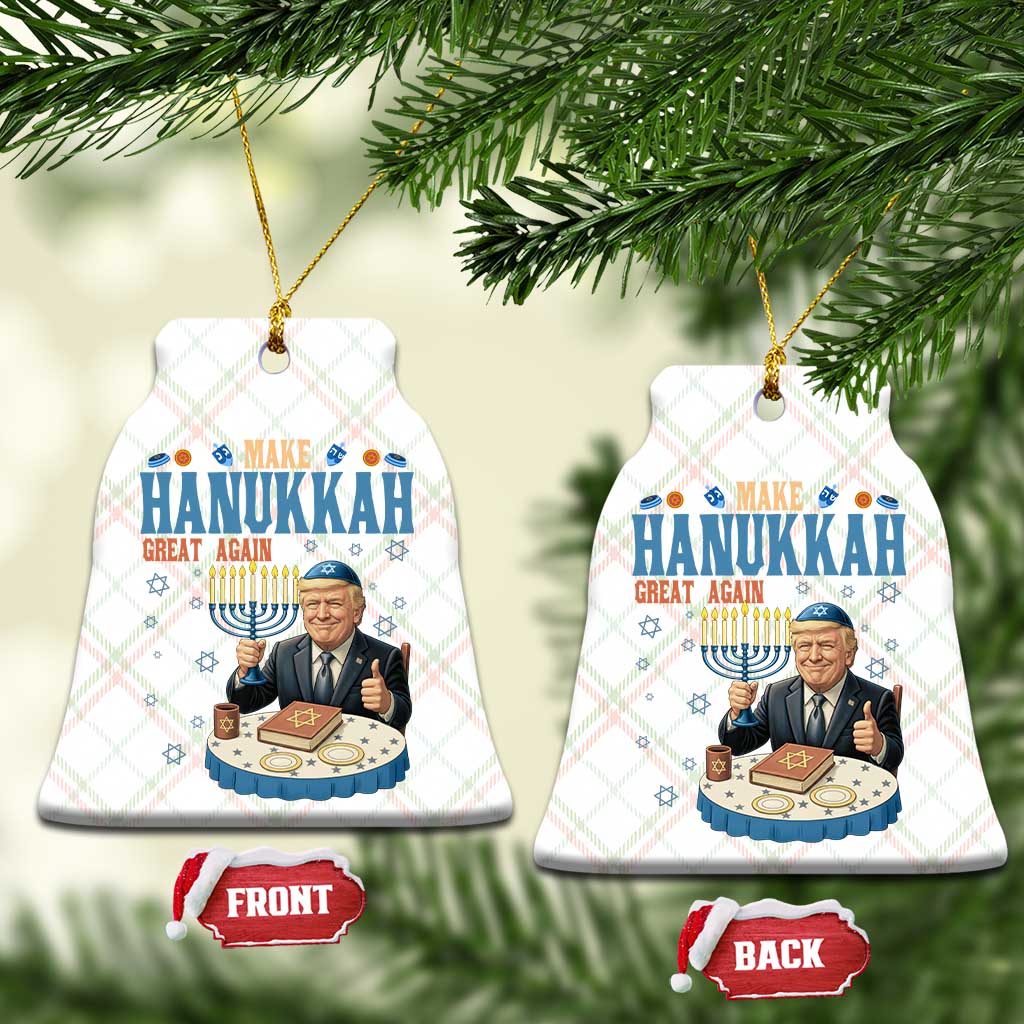 Funny Jewish Holiday Ceramic Ornament Make Hanukkah Great Again Ugly Gift TS12 Print Your Wear