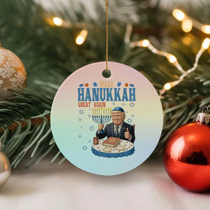 Funny Jewish Holiday Ceramic Ornament Make Hanukkah Great Again Ugly Gift TS12 1pc Pastel Print Your Wear