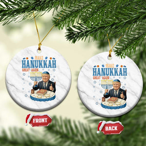 Funny Jewish Holiday Ceramic Ornament Make Hanukkah Great Again Ugly Gift TS12 1pc White Marble Print Your Wear