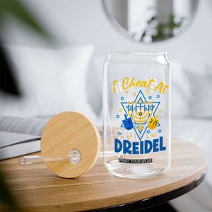 I Cheat At Dreidel Glass Can Funny Hanukkah Jewish Gift TS12 Print Your Wear