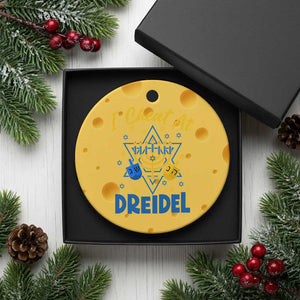 I Cheat At Dreidel Ceramic Ornament Funny Hanukkah Jewish Gift TS12 1pc Yellow Cheese Print Your Wear