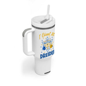 I Cheat At Dreidel Tumbler With Handle Funny Hanukkah Jewish Gift TS12 Print Your Wear