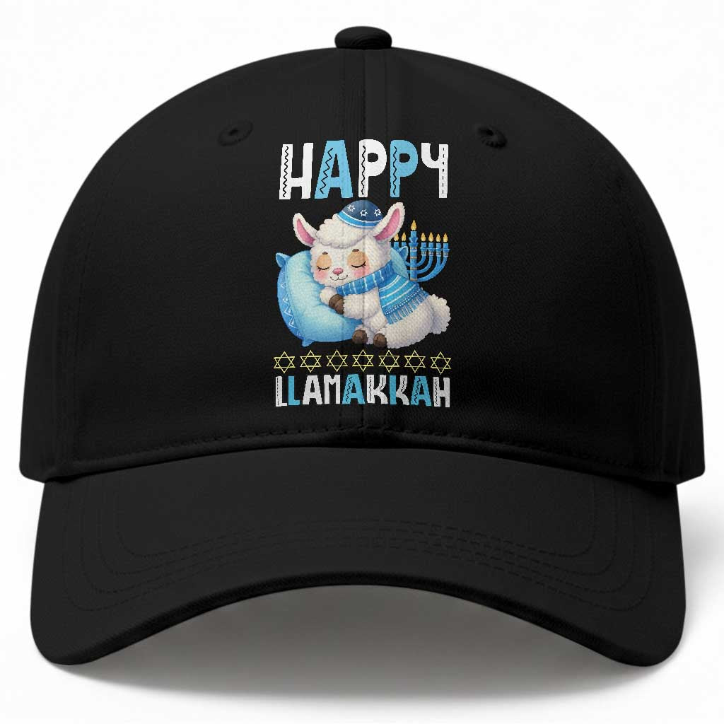 Funny Happy Llamakkah Baseball Cap Cute Llama Jewish Holiday Gift TS12 Print Your Wear