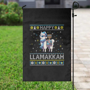 Happy LLamakkah Garden Flag Funny Llama Ugly Hanukkah Christmas Gift TS12 Print Your Wear
