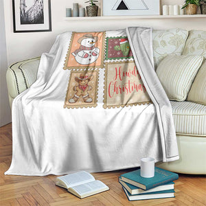 Howdy Christmas Postage Stamp Throw Blanket Western Life Holiday Gift TS12 Print Your Wear