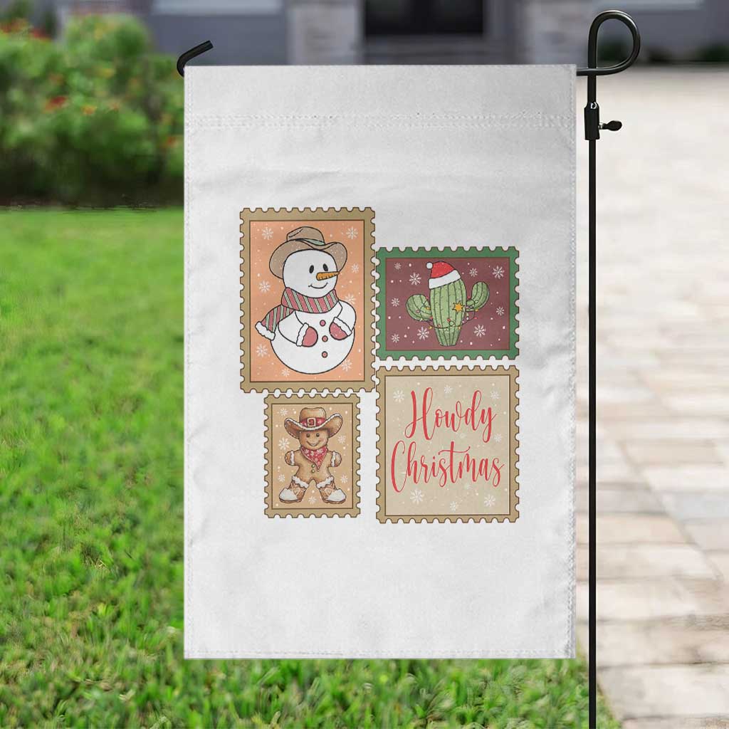 Howdy Christmas Postage Stamp Garden Flag Western Life Holiday Gift TS12 Print Your Wear