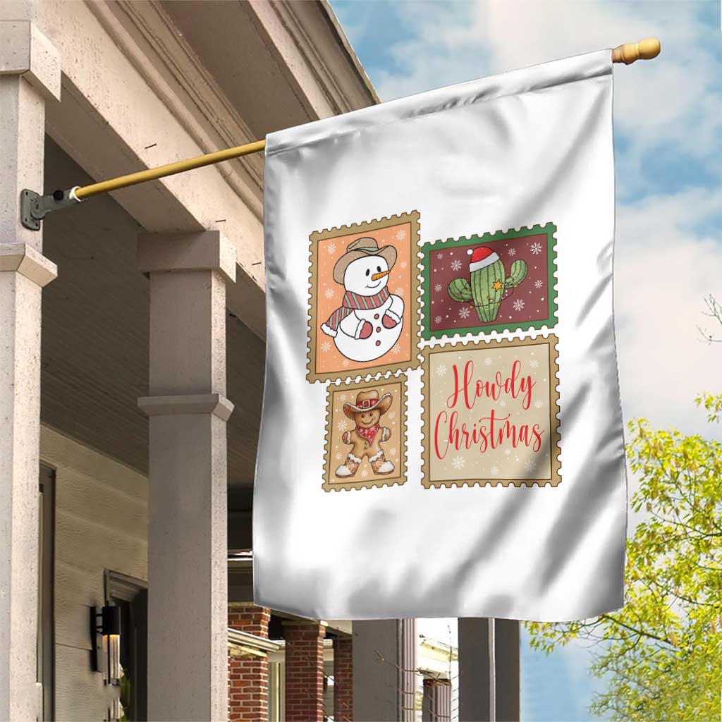 Howdy Christmas Postage Stamp Garden Flag Western Life Holiday Gift TS12 Print Your Wear