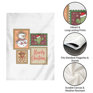 Howdy Christmas Postage Stamp Garden Flag Western Life Holiday Gift TS12 Print Your Wear