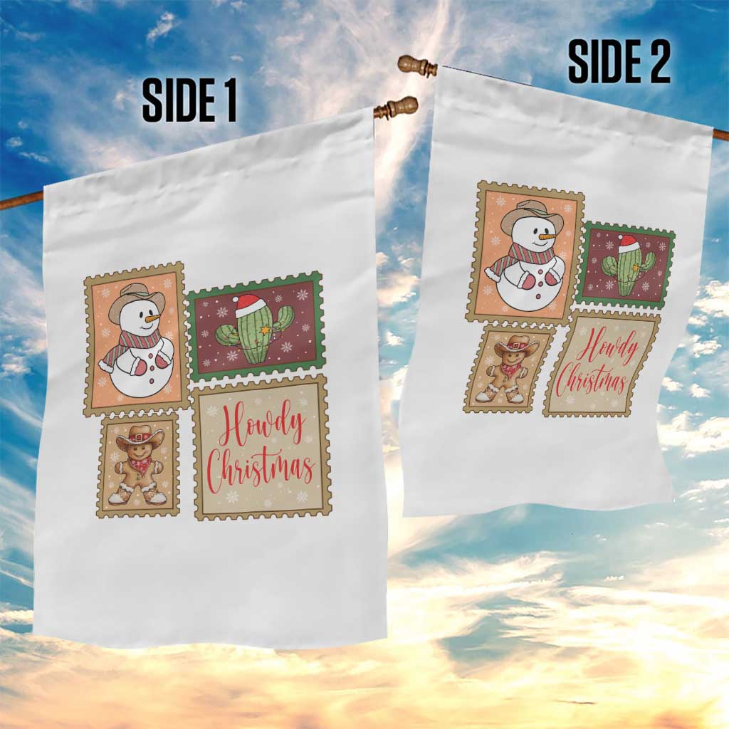 Howdy Christmas Postage Stamp Garden Flag Western Life Holiday Gift TS12 Print Your Wear