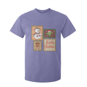 Howdy Christmas Postage Stamp T Shirt For Kid Western Life Holiday Gift TS12 Violet Print Your Wear