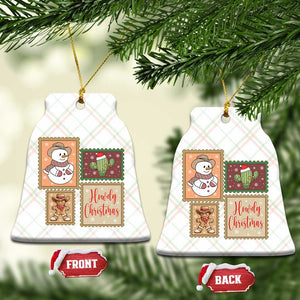 Howdy Christmas Postage Stamp Ceramic Ornament Western Life Holiday Gift TS12 Print Your Wear