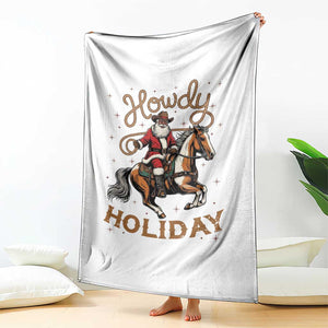 Black Santa Howdy Western Cowboy Throw Blanket Christmas Gift TS12 Print Your Wear