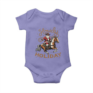 Black Santa Howdy Western Cowboy Baby Onesie Christmas Gift TS12 Violet Print Your Wear