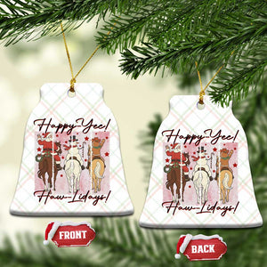 Western Christmas Horse Rider Ceramic Ornament Happy Yee Haw Lidays TS12 Print Your Wear