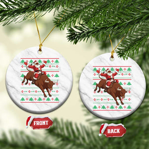 Funny Black Santa Riding Bull Ceramic Ornament Ugly Christmas Sweater Gift TS12 1pc White Marble Print Your Wear