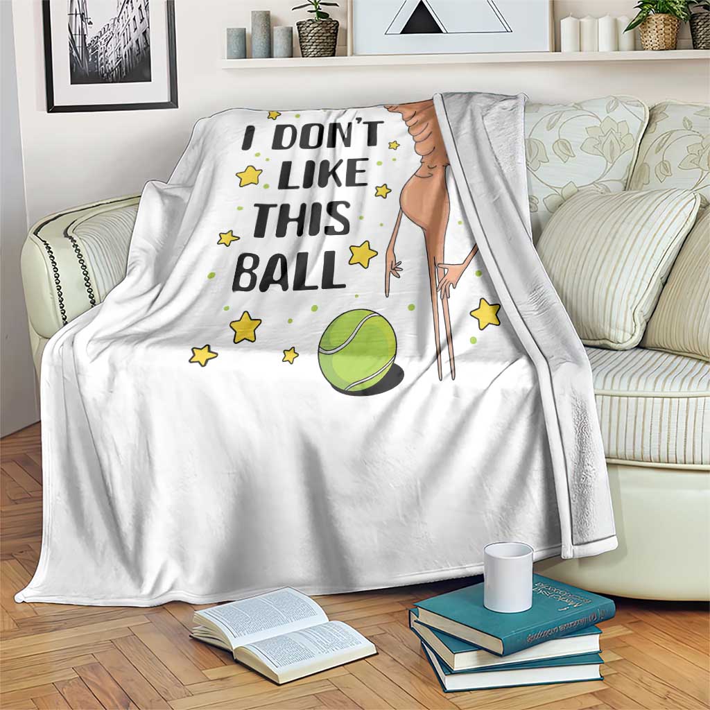 Funny Marcus The Worm Tennis Lover Throw Blanket I Do Not Like This Ball TS12 Print Your Wear