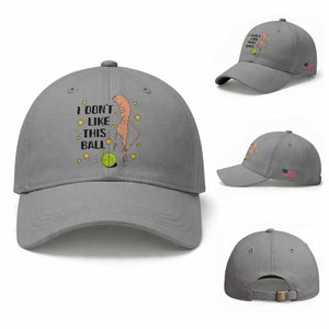 Funny Marcus The Worm Tennis Lover Baseball Cap I Do Not Like This Ball TS12 Baseball Cap Universal Fit Sport Gray Print Your Wear