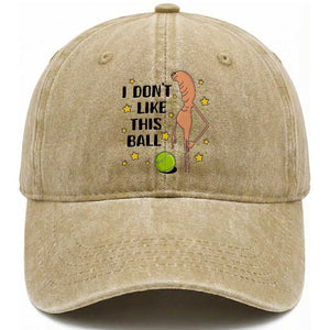 Funny Marcus The Worm Tennis Lover Washed Cotton Baseball Cap I Do Not Like This Ball TS12 Print Your Wear