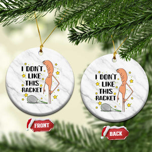 Funny Marcus The Worm Tennis Lover Ceramic Ornament I Do Not Like This Racket TS12 1pc White Marble Print Your Wear
