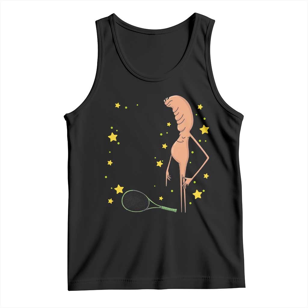 Funny Marcus The Worm Tennis Lover Tank Top I Do Not Like This Racket TS12 Black Print Your Wear
