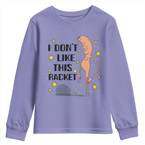 Funny Marcus The Worm Tennis Lover Youth Sweatshirt I Do Not Like This Racket TS12 Violet Print Your Wear