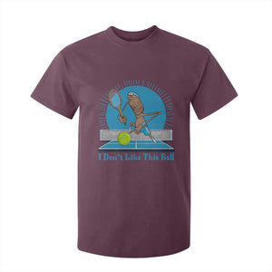 I Do Not Like This Ball T Shirt For Kid Funny Marcus The Worm Tennis Meme TS12 Maroon Print Your Wear