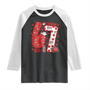 Six Seven Tennis Meme Raglan Shirt Funny Gen Alpha Valentine TS12 Black White Print Your Wear