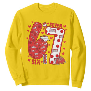 Six Seven Tennis Meme Sweatshirt Funny Gen Alpha Valentine TS12 Daisy Print Your Wear