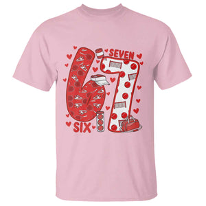 Six Seven Tennis Meme T Shirt Funny Gen Alpha Valentine TS12 Light Pink Print Your Wear