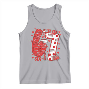 Six Seven Tennis Meme Tank Top Funny Gen Alpha Valentine TS12 Athletic Heather Print Your Wear