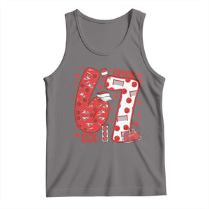 Six Seven Tennis Meme Tank Top Funny Gen Alpha Valentine TS12 Deep Heather Print Your Wear