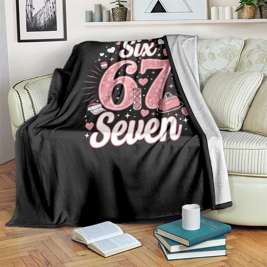 Funny Six Seven Tennis Meme Throw Blanket Gen Z Valentine TS12 Print Your Wear