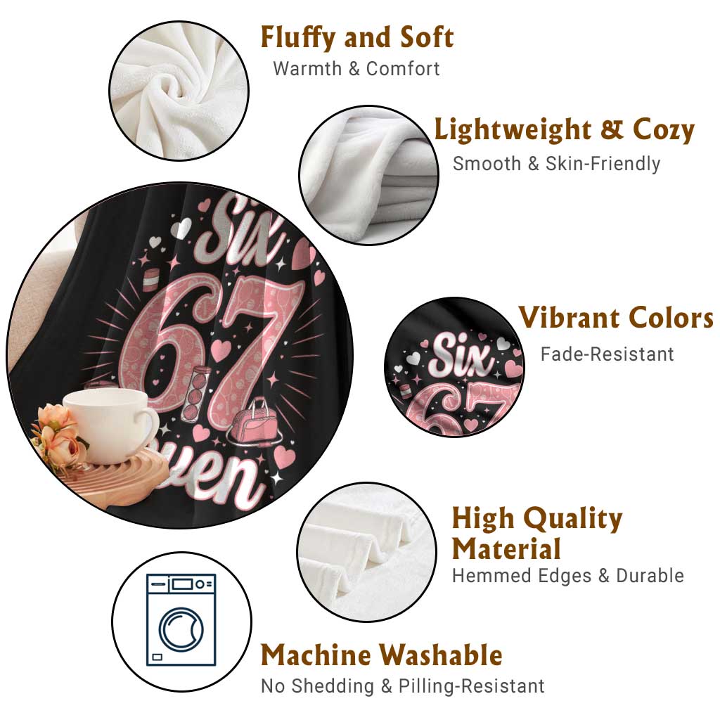 Funny Six Seven Tennis Meme Throw Blanket Gen Z Valentine TS12 Print Your Wear