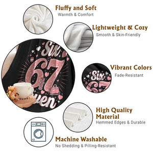 Funny Six Seven Tennis Meme Throw Blanket Gen Z Valentine TS12 Print Your Wear