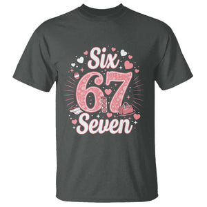 Funny Six Seven Tennis Meme T Shirt Gen Z Valentine TS12 Dark Heather Print Your Wear