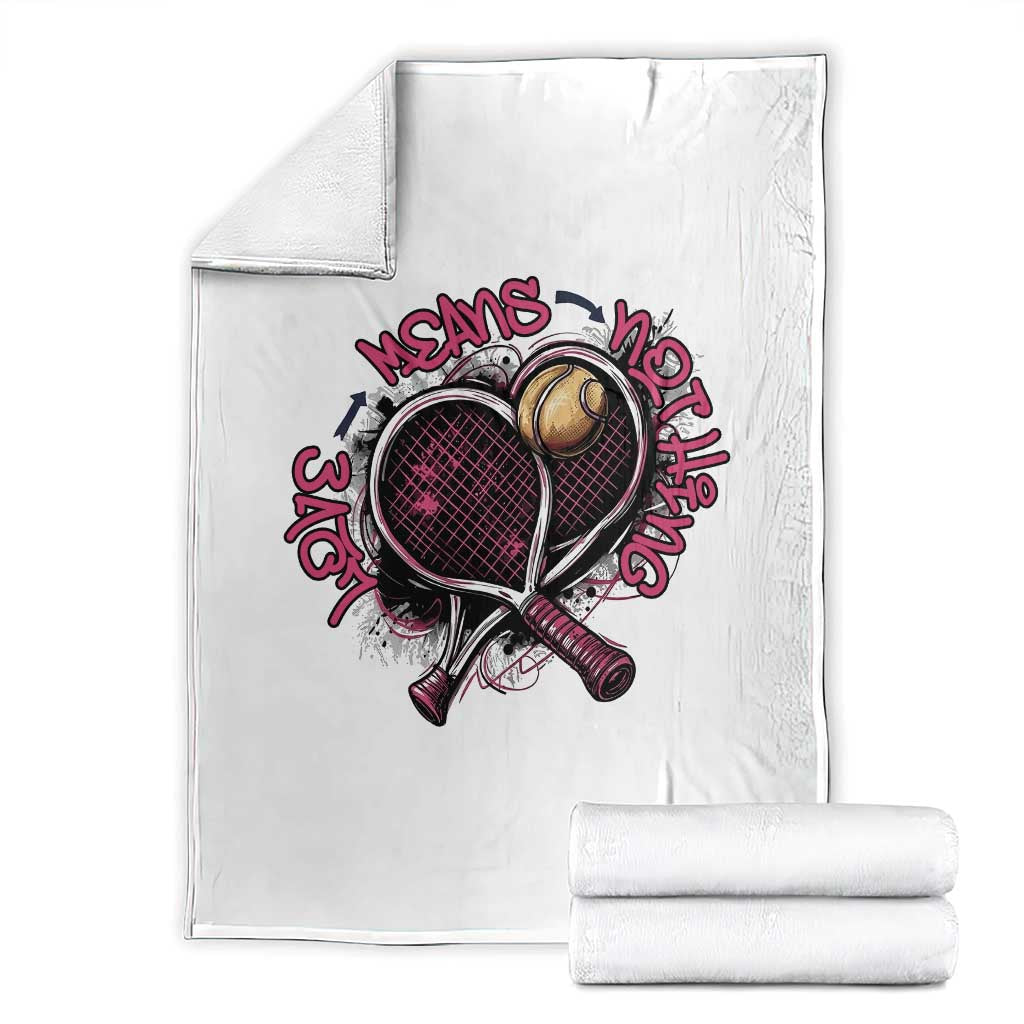 Love Means Nothing Throw Blanket Tennis Lovers TS12 White Print Your Wear