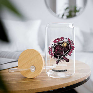Love Means Nothing Glass Can Tennis Lovers TS12 Print Your Wear