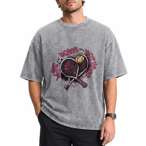 Love Means Nothing Washed Cotton T-Shirt Tennis Lovers