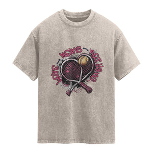 Love Means Nothing Washed Cotton T-Shirt Tennis Lovers