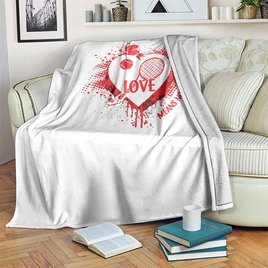 Love Means Nothing To A Tennis Player Throw Blanket Valentines Day Gift TS12 Print Your Wear