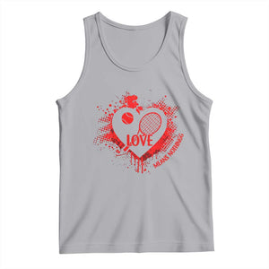 Love Means Nothing To A Tennis Player Tank Top Valentines Day Gift TS12 Athletic Heather Print Your Wear